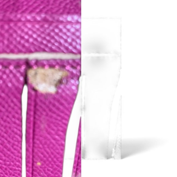 Coach Fuchsia Leather Clutch (item#b136) - Picture 7 of 9